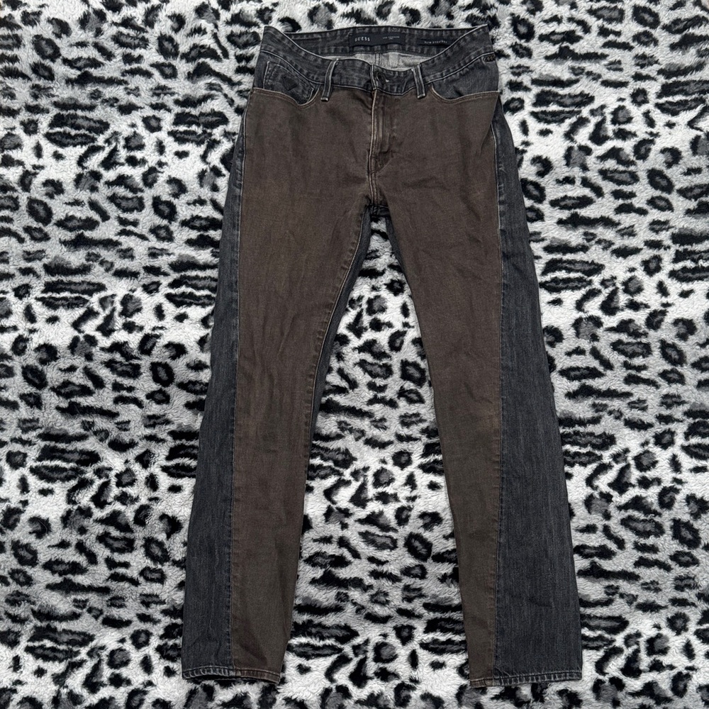 Guess Black and Brown Denim Jeans